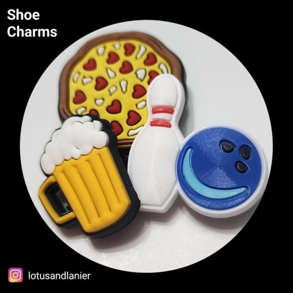 Shoe Charms "Bowling Night" Charms Set of 3